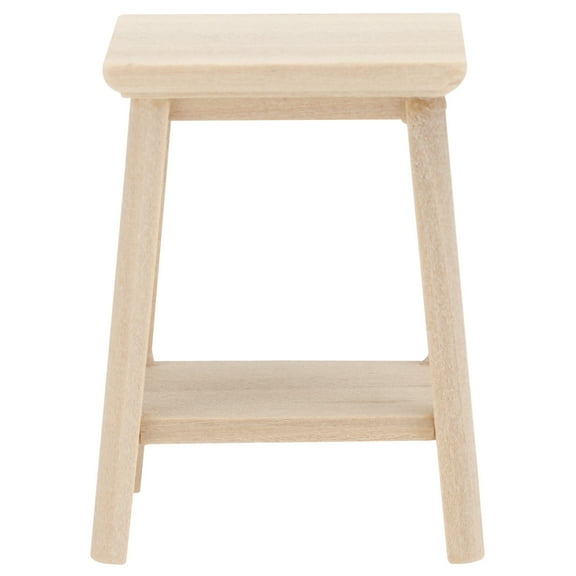Unpainted Mini Wooden Stool Chair