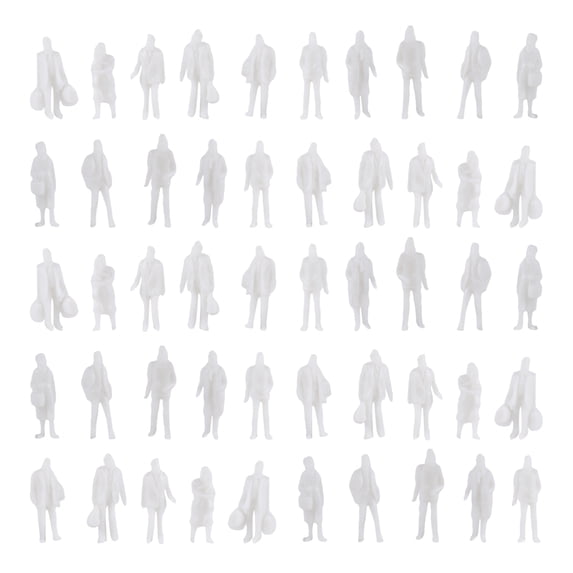 Unpainted Miniature ABS Plastic Figures People for Architectural Models ...