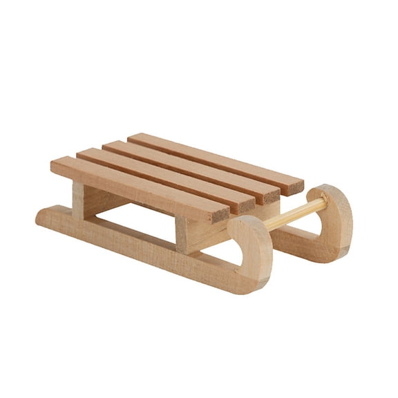 Unpainted Miniature Sled Craft Set For Scenes And Christmas Decor