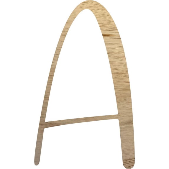 Unpainted Small Wooden Letter A, Choose Your Letter 4'' Tall Craft Alphabet