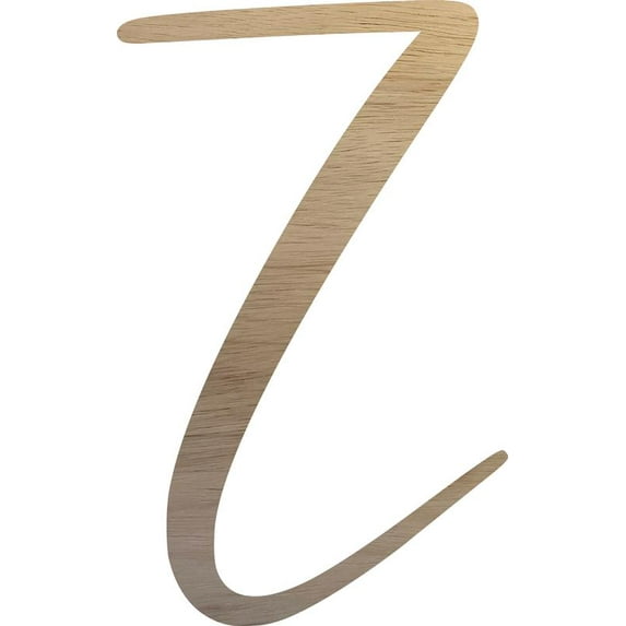 Unpainted Small Wooden Letter Z, Choose Your Letter 4'' Tall Craft Alphabet