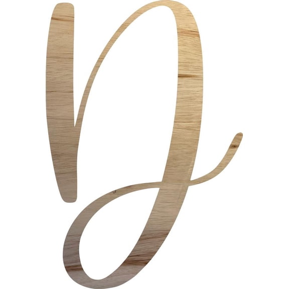 Unpainted Wood Letter D Craft, Paintable 12'' Tall Wood Alphabet Letter, DIY Nicholia Script Font