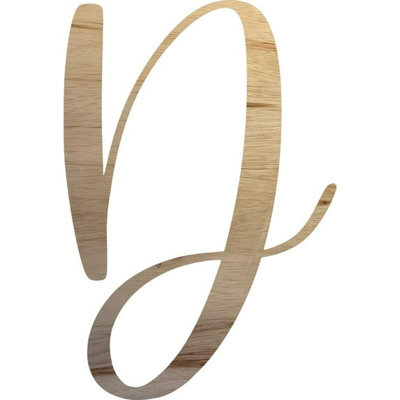 Unpainted Wood Letter D Craft, Paintable 3'' Tall Wood Alphabet Letter, DIY Nicholia Script Font