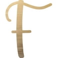 thumbnail image 1 of Unpainted Wood Letter (F), Unfinished 6'' tall Small Craft Letter, Paintable, 1 of 3