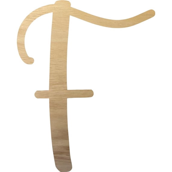 Unpainted Wood Letter (F), Unfinished 6'' tall Small Craft Letter, Paintable