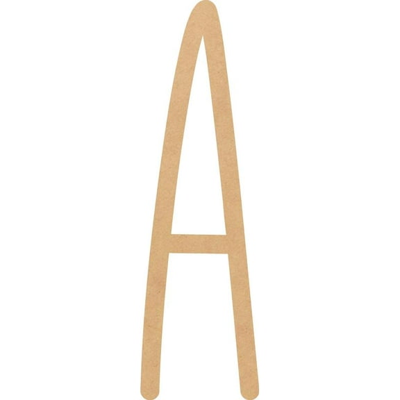 Unpainted Wooden 10'' Cream Peach Letter A, Paintable Alphabet A-Z