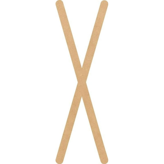 Unpainted Wooden 15'' Cream Peach Letter X, Paintable Alphabet A-Z