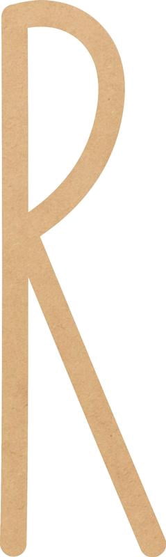 Unpainted Wooden 22'' Cream Peach Letter R, Paintable Alphabet A-Z ...