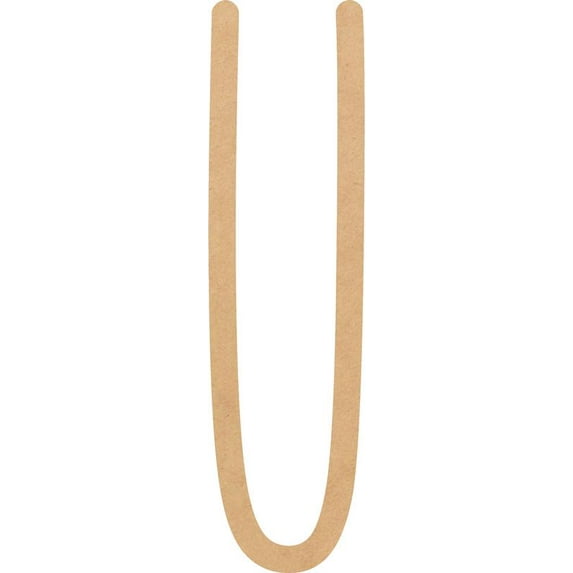 Unpainted Wooden 7'' Cream Peach Letter U, Paintable Alphabet A-Z