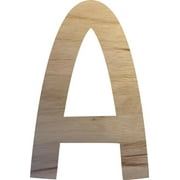 Unpainted Wooden Craft Letter A, Wall 10'' Tall Unfinished Wood Letter Shape