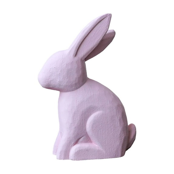 Unpainted Wooden Easter Bunny Figurine - for Home/Classroom, Kid-Friendly, DIY Project, Natural Wood, Ideal for Easter Decoration