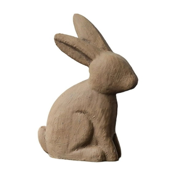 Unpainted Wooden Easter Bunny Figurine - for Home/Classroom, Kid-Friendly, DIY Project, Natural Wood, Ideal for Easter Decoration