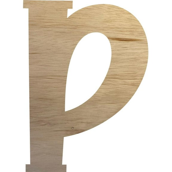 Unpainted Wooden Letter P, Unfinished Wood Letter 5'' Tall Craft, Kids DIY