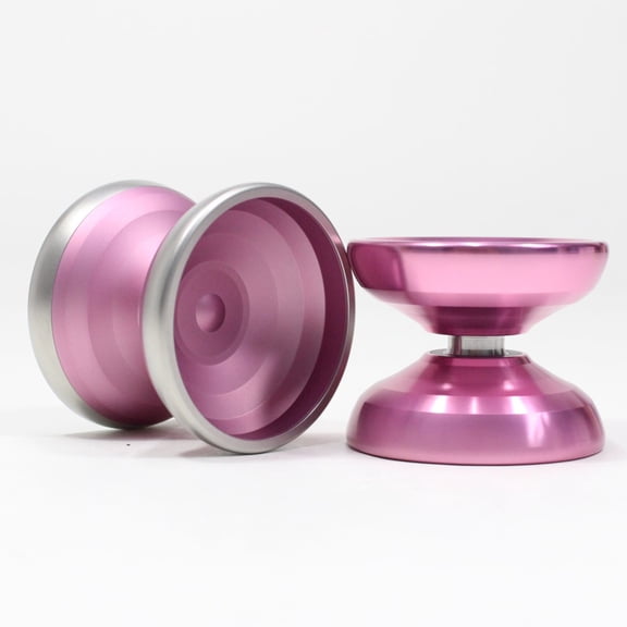 Unparalleled Ion and Anion Yo-Yo - Monometal and Bimetal YoYo Set (Ion Pink (Blasted Body and Rim) Anion Pink (Polish))