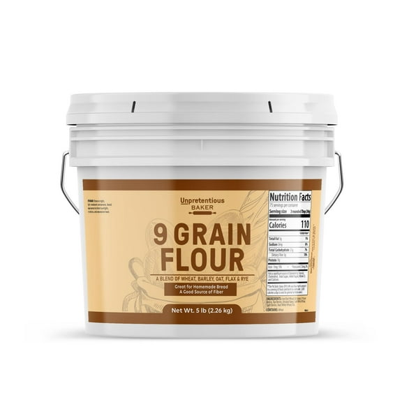 Unpretentious 9 Grain Flour, 1 Gallon, Bread & Dough, Storable, Fresh Homemade Bread