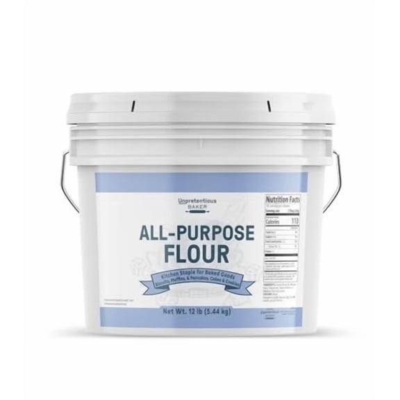 Unpretentious All Purpose Flour, 2 Gallon Bucket, Versatile Kitchen Staple, Food Storage