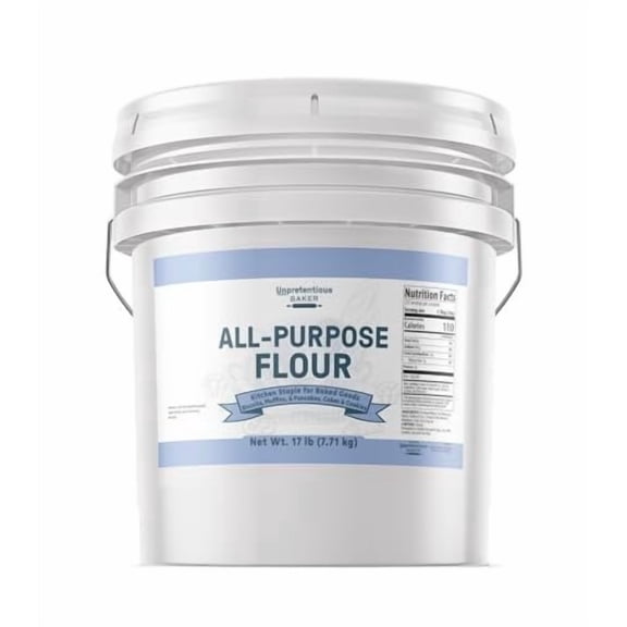 Unpretentious All Purpose Flour, 3.5 Gallon Bucket, Versatile Kitchen Staple, Food Storage