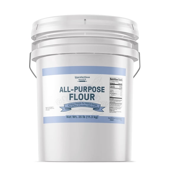 Unpretentious All Purpose Flour, 5 Gallon Bucket, Versatile Kitchen Staple, Food Storage