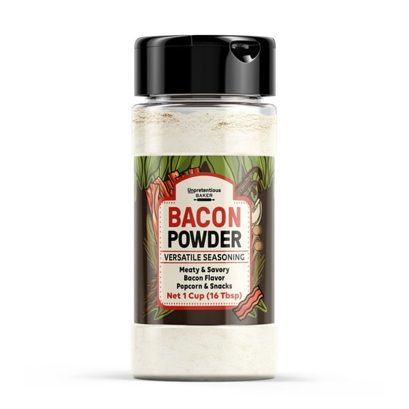 Unpretentious Bacon Powder, 1 Cup, Versatile Seasoning, Meaty & Savory, Bacon Flavoring