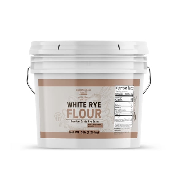 Unpretentious Baker White Rye Flour, Non-GMO, Bread, Biscuits & Baked Goods 1 Gallon