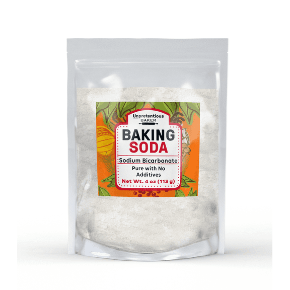 Unpretentious Baking Soda, 4 oz, Non-GMO, Great for Baking & Cooking, Leavening Agent, Pure Sodium Bicarbonate