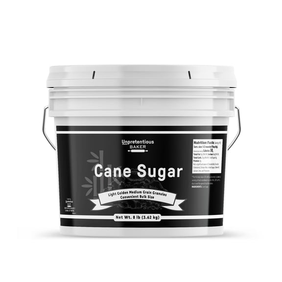 Unpretentious Cane Sugar, 1 Gallon Bucket, Kitchen Baking Staple, Granulated