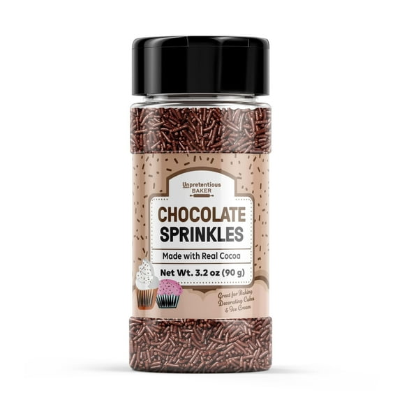 Unpretentious Chocolate Sprinkles 5 Tbsp Rich & Real Cocoa Flavor, Decorative Dessert Topping