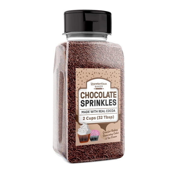 Unpretentious Chocolate Sprinkles, Perfect for Festivities, Multi-Use Shaker Bottle, Dessert Decorating