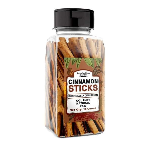 Unpretentious Cinnamon Sticks 15 Count, Pure & Natural Cassia Cinnamon Bark