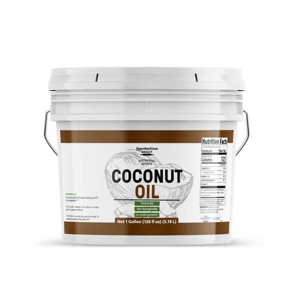 Unpretentious Coconut Oil, 1 GGA1 Gallon, Food Grade, Non-Hydrogenated, Flavorless & Scentless