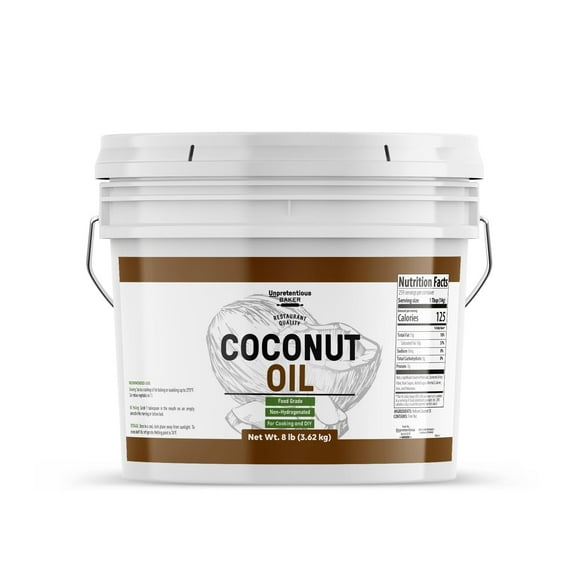 Unpretentious Coconut Oil, 1 Gallon, Food Grade, Non-Hydrogenated, Flavorless & Scentless