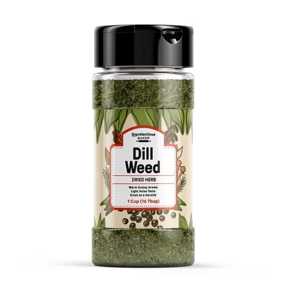 Unpretentious Dill Weed, 1 Cup, Light Anise Taste, Garnish