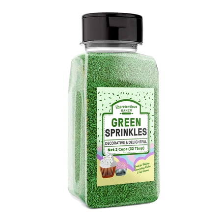 Unpretentious Green Sprinkles, 2 Cups, Bright & Colorful, Decorative & Fun Topping for Baking price history and forecast - Unpretentious