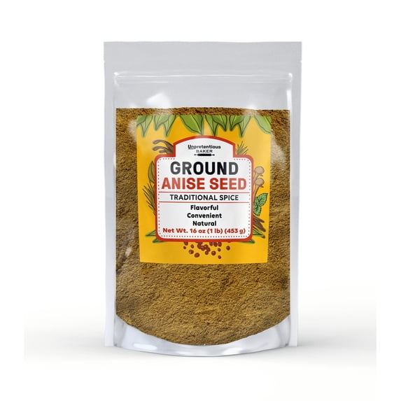 Unpretentious Ground Anise Seed, 1 lb, Licorice-Like Flavor, Meats & Pie Fillings, Convenient
