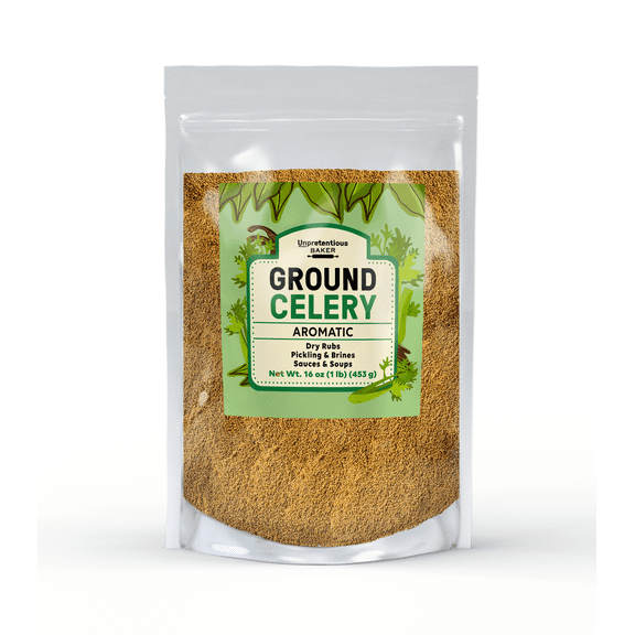 Unpretentious Ground Celery Seed, 1 lb, Aromatic, Brine Seasoning, Dry Rubs & Sauces