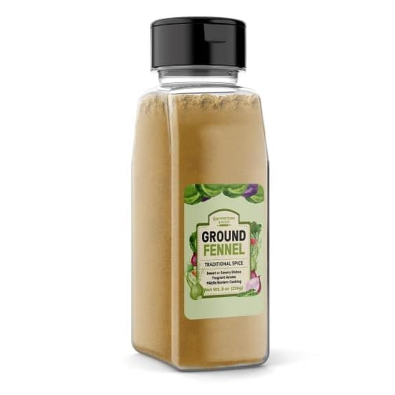 Unpretentious Ground Fennel, 8 oz Shaker Jar, Cooking, Baking, Licorice Flavor