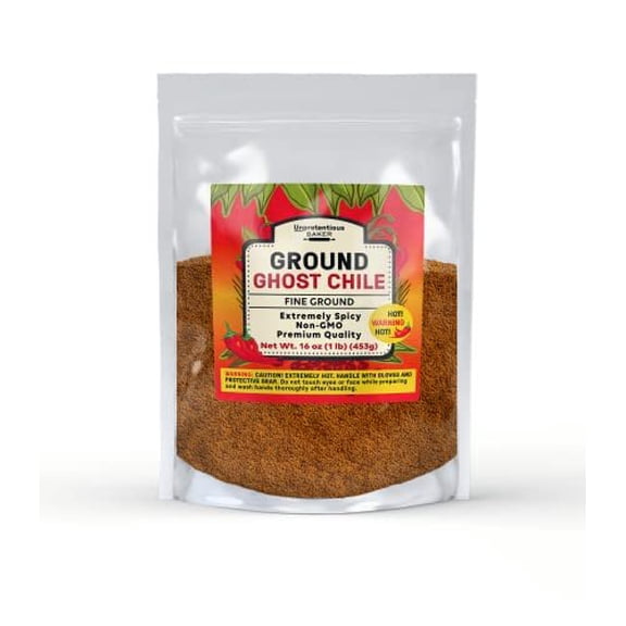 Unpretentious Ground Ghost Chile Pepper Powder, 1 lb, Sauces, Salsa