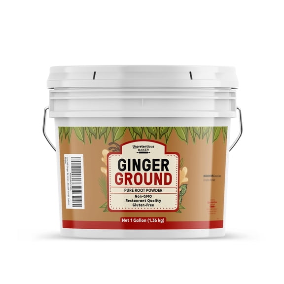 Unpretentious Ground Ginger, 1 Gallon Bucket, Indian & Asian Cuisine, Bulk Bucket Size