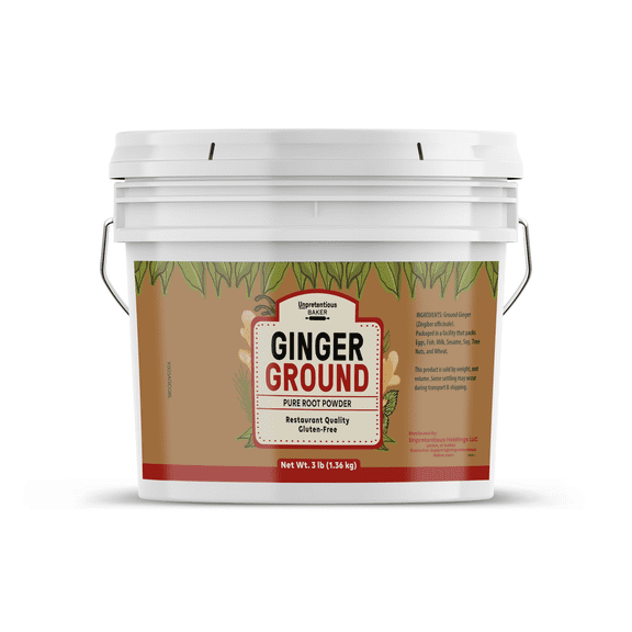 Unpretentious Ground Ginger, 1 Gallon Bucket, Indian & Asian Cuisine, Bulk Bucket Size
