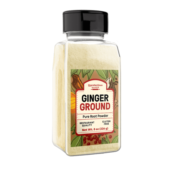 Unpretentious Ground Ginger, 2 Cups, Gluten Free, Indian & Asian Cuisine, Slotted Cap Spice Shaker