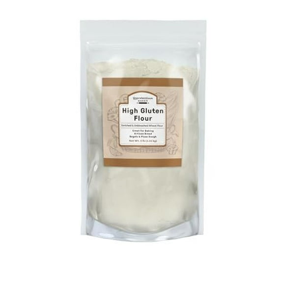 Unpretentious High Gluten Flour, 5 lb, Artisan Bread, Bagels, Pizza