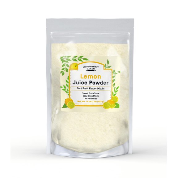 Unpretentious Lemon Juice Powder, 1 lb Easy Drink Mix In, Fresh Tart Flavor