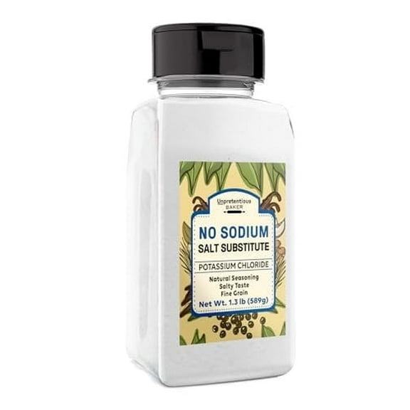 Unpretentious No Sodium Salt Substitute, 1.3 lb, Potassium Chloride, Salty Taste, Fine Grain