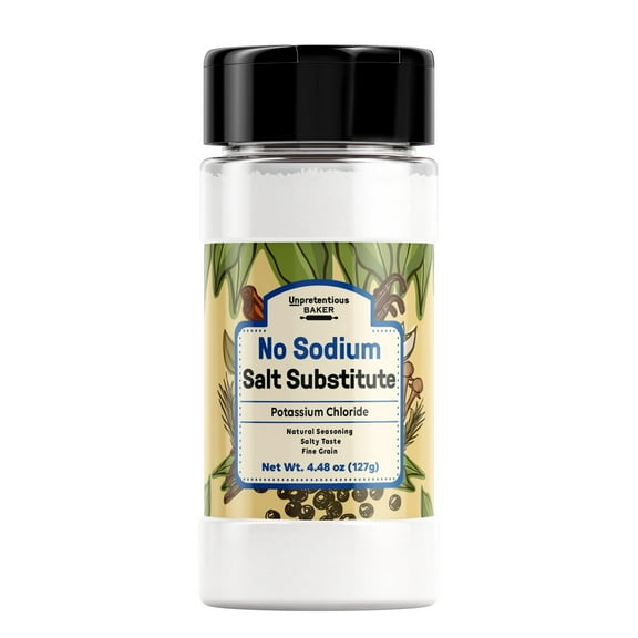 Unpretentious No Sodium Salt Substitute 4.48 Ounce Potassium Chloride, Salty Taste, Fine Grain