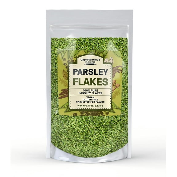 Unpretentious Parsley Flakes, 8 oz, Culinary Staple, Non-GMO, Bulk Size