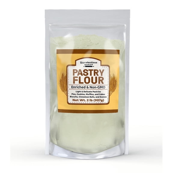 Unpretentious Pastry Flour, 2 lb, Non-GMO, Great For Flaky Pastries, Pies, Muffins, Biscuits