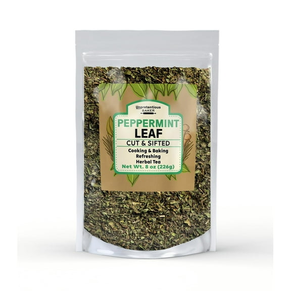 Unpretentious Peppermint Leaf, 8 oz, Cut & Sifted, Refreshing, Cooking & Baking
