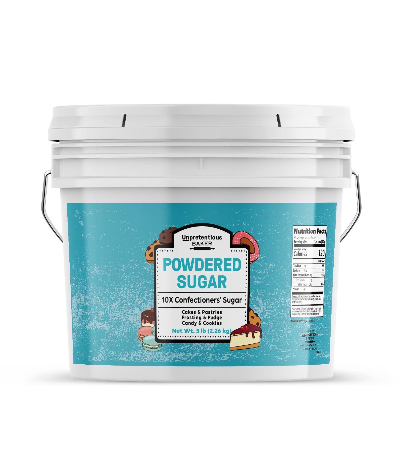 Unpretentious Powdered Sugar 1 Gallon Confectioners Sugar, For Baking ...
