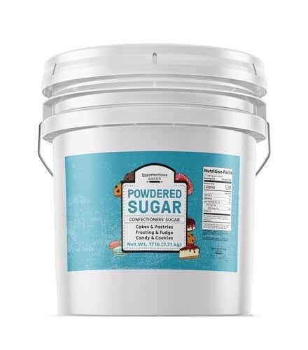 Unpretentious Powdered Sugar, Confectioners Sugar, For Baking, Candy Making, Desserts 272 Ounces