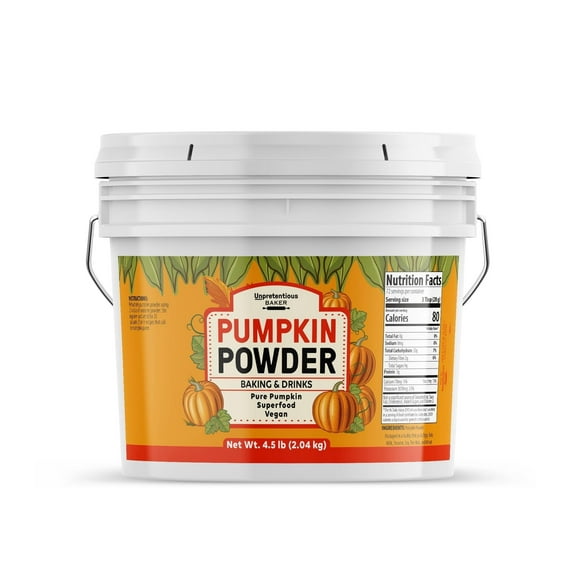 Unpretentious Pumpkin Powder, 1 Gallon, Baking & Food Additive, Superfood, Pure Pumpkin 4.5 Pound